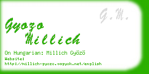 gyozo millich business card